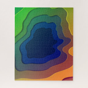 Spaß Regenbogen abstrakte Kunst Puzzle, schwierig Puzzle