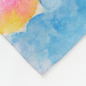 Spaß-Regenbogen-FarbePitbull HundeAquarell Fleecedecke (Ecke)