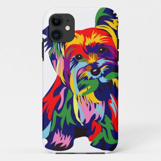 Spaß-Regenbogen Yorkie Case-Mate iPhone Hülle (Rückseite)