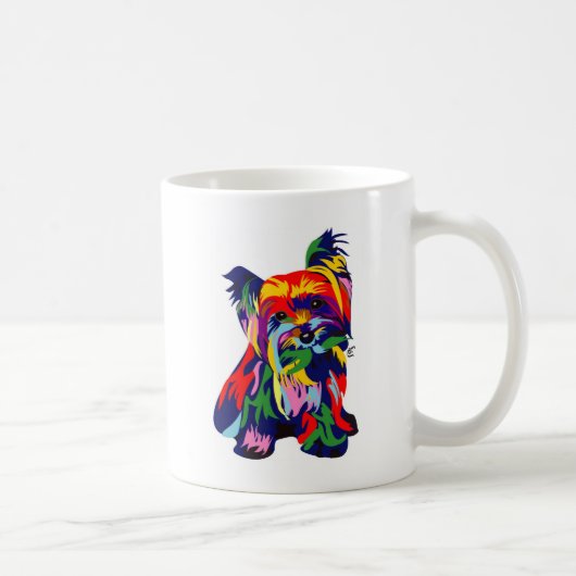 Spaß-Regenbogen Yorkie Kaffeetasse (Rechts)
