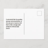 Spaß, Regenbogenfarben 2019 + "GLÜCKLICHES NEUES J Postkarte (Rückseite)