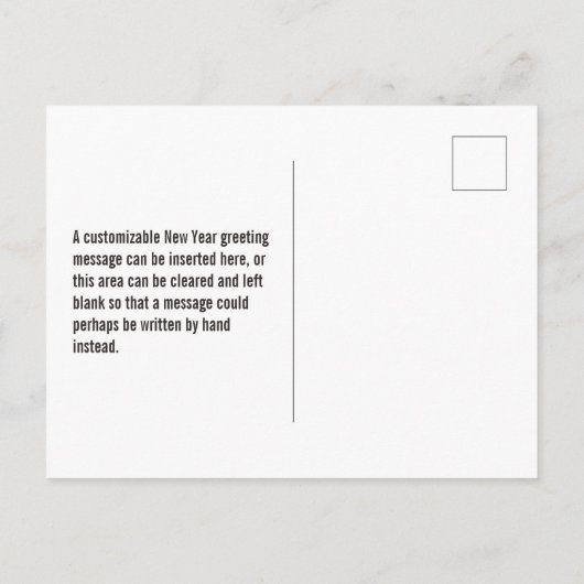 Spaß, Regenbogenfarben 2019 + "GLÜCKLICHES NEUES J Postkarte (Rückseite)