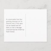 Spaß, Regenbogenfarben 2025 + "GLÜCKLICHES NEUES J Postkarte (Rückseite)