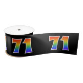 Spaß, Regenbogenmuster "71" Ereignisnummer (schwar Satinband (Spule)