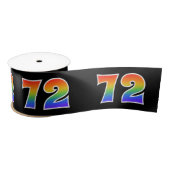 Spaß, Regenbogenmuster "72" Ereignisnummer (schwar Satinband (Spule)