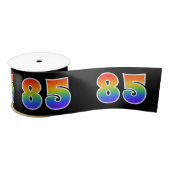 Spaß, Regenbogenmuster "85" Ereignisnummer (schwar Satinband (Spule)