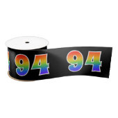 Spaß, Regenbogenmuster "94" Ereignisnummer (schwar Satinband (Spule)