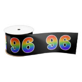 Spaß, Regenbogenmuster "96" Ereignisnummer (schwar Satinband (Spule)