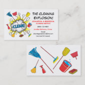 Spaß-Reinigungs-Dienstleistungsunternehmenkarten Visitenkarte (Vorne/Hinten)