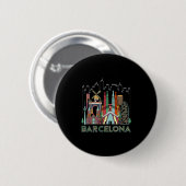 Spaß Reisen Spanien Rcelona Urlaub Geschenk Design Button (Vorne & Hinten)