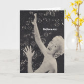 Spaß Retirement Champagne Lady Gal Blasen Karte (Gelbe Blume)