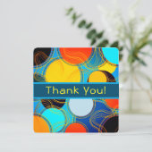 Spaß Retro Abstrakt personalisieren Dankeskarte (Stehend Vorderseite)