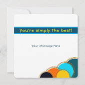 Spaß Retro Abstrakt personalisieren Dankeskarte (Rückseite)