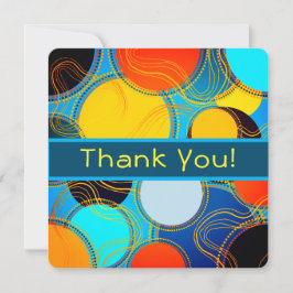 Spaß Retro Abstrakt personalisieren Dankeskarte