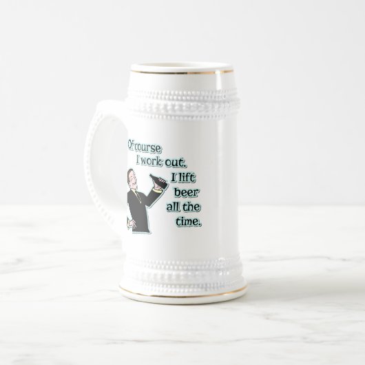 Spaß Retro Bierglas (Vorderseite Links)