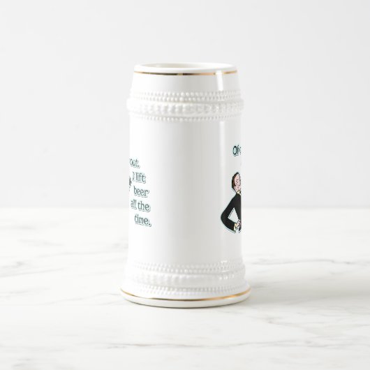 Spaß Retro Bierglas (Mittel)