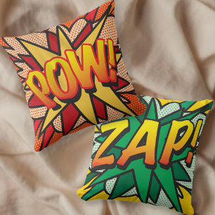 Spaß Retro-Comic-Book-Pop-Art-ZAP-POW Kissen