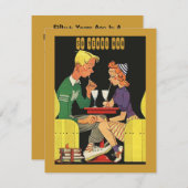 Spaß-Retro Datum in einer Einladung (Vorne/Hinten)