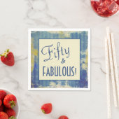 Spaß Retro Gerahmt 50 & FABULOUS! Geburtstag Serviette (Beispiel)