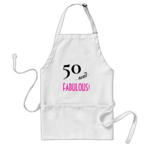 Spaß Retro Hot Pink 50 und FABULOUS! 50. Geburtsta Schürze
