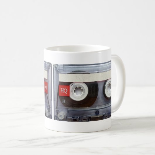 Spaß-Retro Kassette Kaffeetasse (VorderseiteRechts)