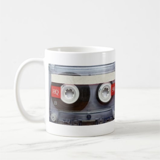 Spaß-Retro Kassette Kaffeetasse (Links)