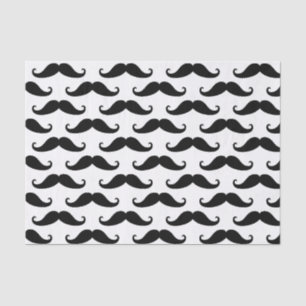 Spaß-Retro Lenkstangen-Schwarzweiss-Schnurrbart Seidenpapier