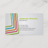 Spaß-Retro Linien - Art 1 Visitenkarte (Rückseite)