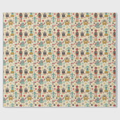 Spaß-Retro Roboter-illustriertes Muster (Creme) Geschenkpapier (Flach)