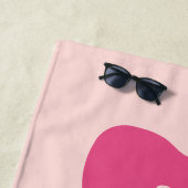 Spaß Retro Rosa Leben ist besser in einem Bikini S Strandtuch (Beispiel)