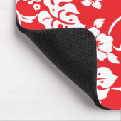 Spaß-Retro roter hawaiischer Druck Mousepad (Ecke)