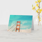 Spaß-Retro San Francisco Foto-Gruß-Karte Karte (Gelbe Blume)