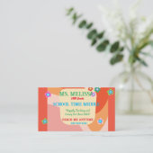 Spaß Retro School Lehrer Style Design Visitenkarte (Stehend Vorderseite)