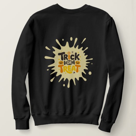 Spaß-Retro-"Süßes oder Saures"-Splash-Mädchen-Hall Sweatshirt (Design Rückseite)