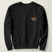 Spaß-Retro-"Süßes oder Saures"-Splash-Mädchen-Hall Sweatshirt (Design vorne)