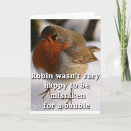 Spaß-Robin-Weihnachtskarte Feiertagskarte