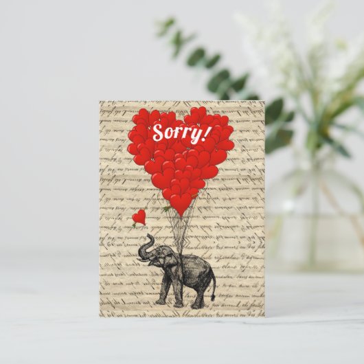Spaß romantisch Sorry Postkarte (Stehend Vorderseite)