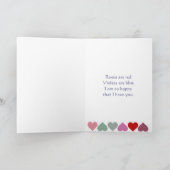 Spaß-romantische mehrfarbige feiertagskarte (Innenseite)