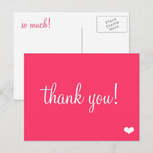 Spaß-Rosa danken Ihnen Postkarte (Vorne/Hinten)