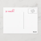 Spaß-Rosa danken Ihnen Postkarte (Rückseite)