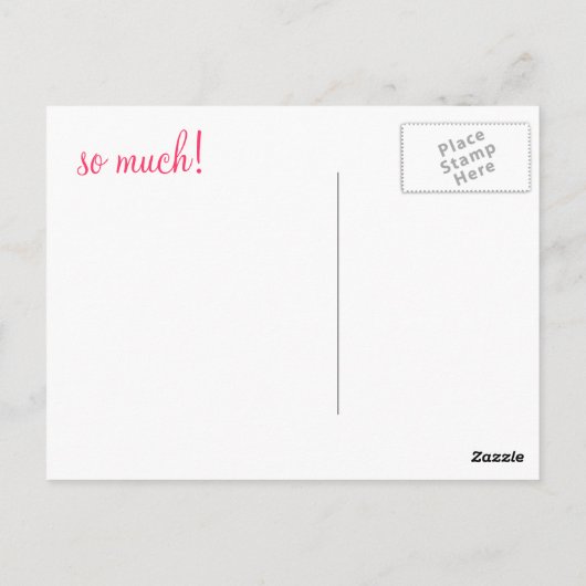 Spaß-Rosa danken Ihnen Postkarte (Rückseite)