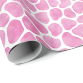 Spaß, rosa Giraffe Muster Geschenkpapier (Rolleneckpunkt)