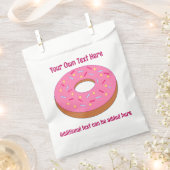 Spaß Rosa Mattierter Ring Donut - 2 benutzerdefini Geschenktütchen (Ausgeschnitten)