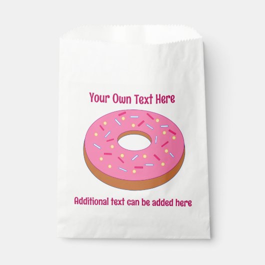 Spaß Rosa Mattierter Ring Donut - 2 benutzerdefini Geschenktütchen (Vorderseite)
