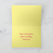 Spaß Rosa Streifen, Herz, Regenbogen # 56. Geburts Karte (Innenseite)