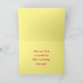 Spaß Rosa Streifen, Herz, Regenbogen # 58. Geburts Karte (Innenseite)