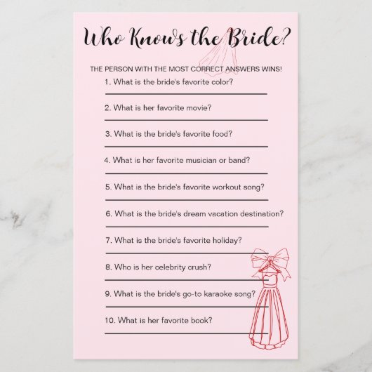 Spaß Rosa und Rot, die das Bridal-Spiel kennen (Vorderseite)