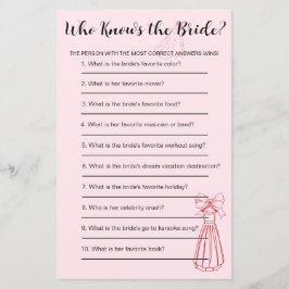 Spaß Rosa und Rot, die das Bridal-Spiel kennen