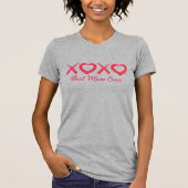 Spaß rot gestresste XOXO Liebe küsst Beste Mama je T-Shirt (Vorderseite)