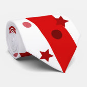 Spaß Rot und Weiß Streifen und Sterne Krawatte (Gerollt)